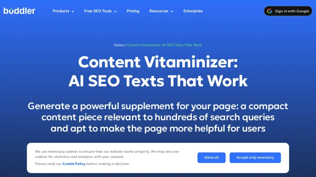 AI Content Vitaminizer by Buddler | Logiciel IA Gratuit