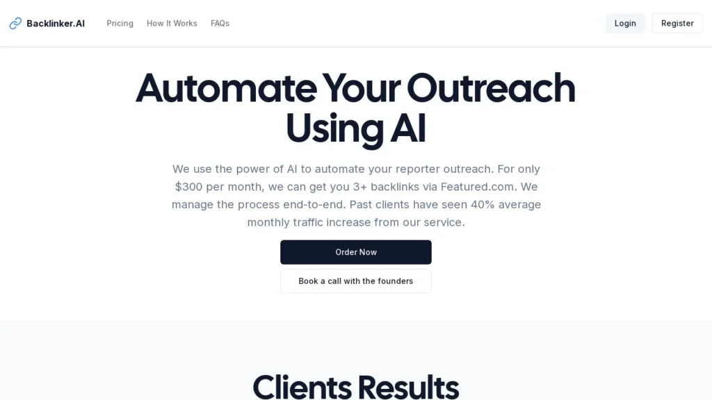 Backlinker.AI | Logiciel IA Gratuit