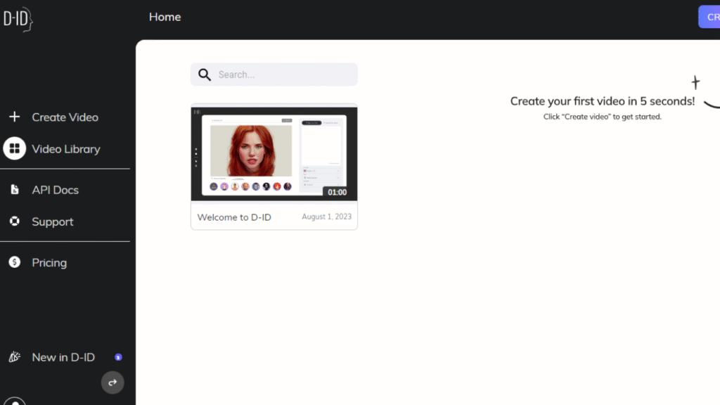 Découvrez Creative Reality Studio (D-ID) | Logiciel IA Gratuit