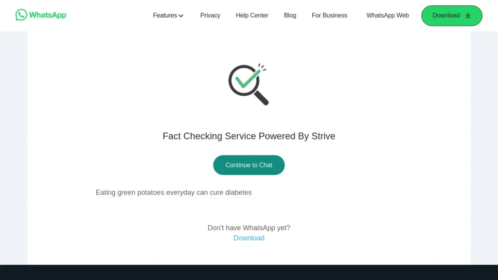 Découvrez Whatsapp Fact Checker Bot | Logiciel IA Gratuit