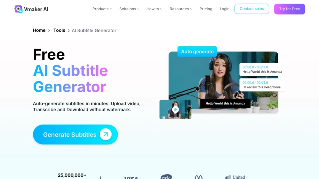 Essayez AI Subtitle Generator | Logiciel IA Gratuit
