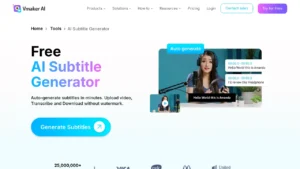 Essayez AI Subtitle Generator | Logiciel IA Gratuit