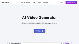 Essayez Video Generator by Vidds | Logiciel IA Gratuit