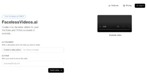 FacelessVideos.AI | Logiciel IA Gratuit