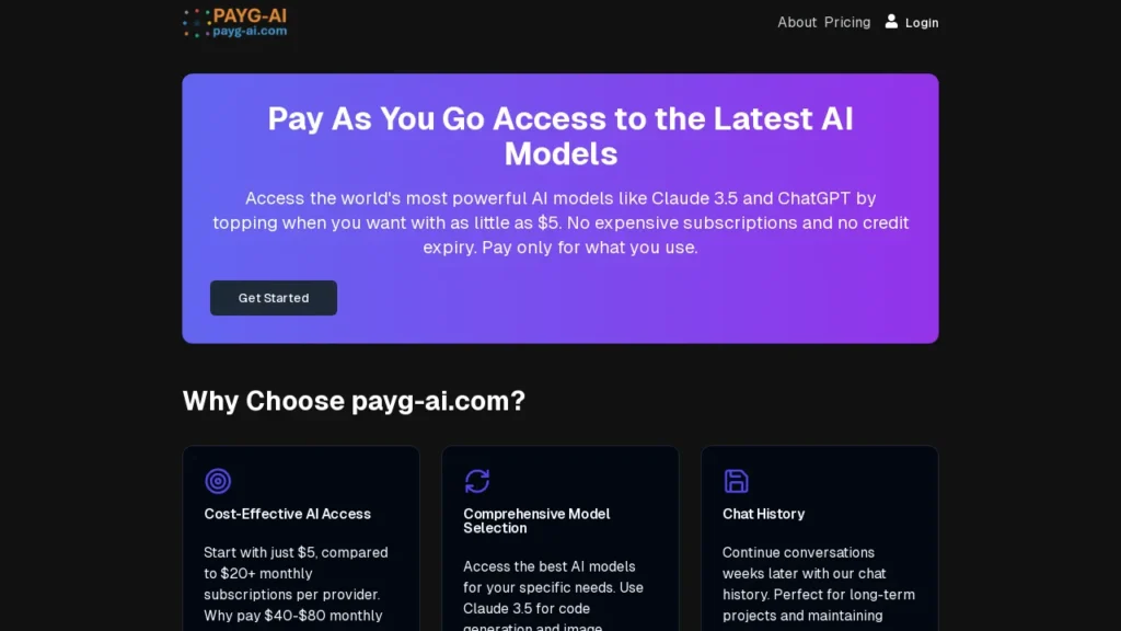 PAYG AI | Logiciel IA Gratuit