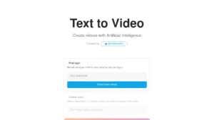 Testez Text to Video AI | Logiciel IA Gratuit